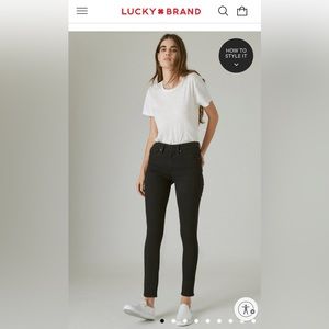 Lucky Brand Bridgette Skinny Black Button Fly Jeans Size 4/27